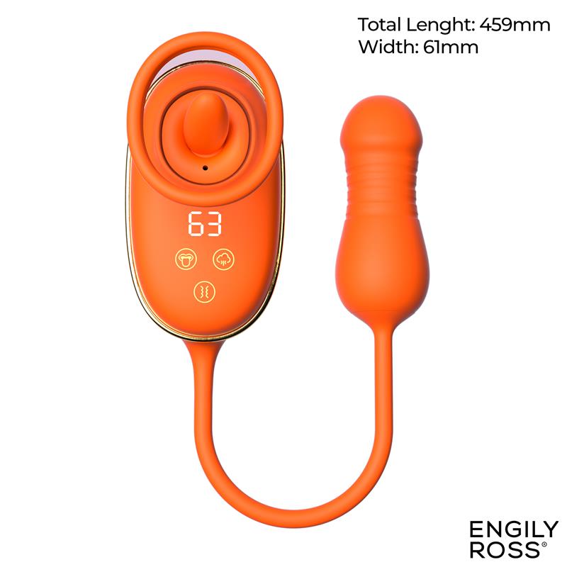 Estimulador Clítoris con Lengua Oscilante, Bomba de Vacio y Huevo con Up and Down ENGILY ROSS Lizer Pro
