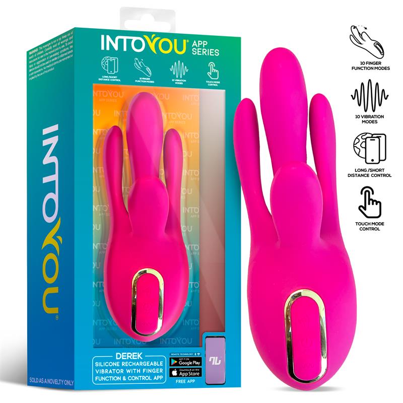 Vibrador con Movimiento Finger 3 Motores y APP INTOYOU APP SERIES Derek