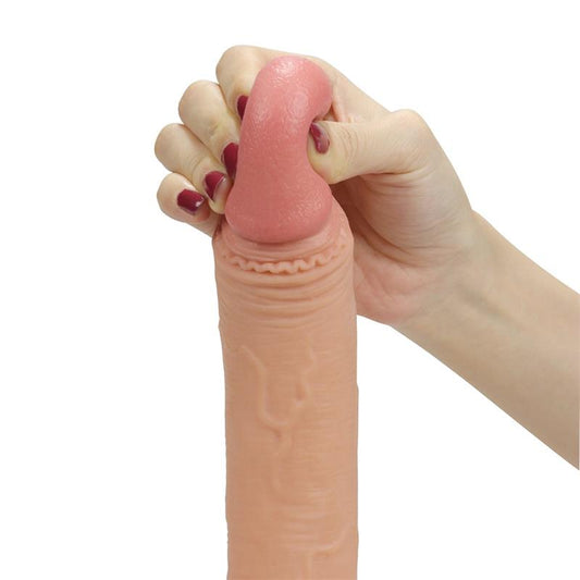 LOVTextura realista del dildo hueco de silicona con glande suave LOVETOYETOY Arnés con Dildo Hueco 8"