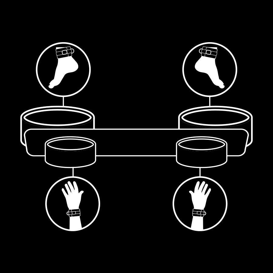 Barra Separadora Bondage Cuero Vegano FETISH SUBMISSIVE