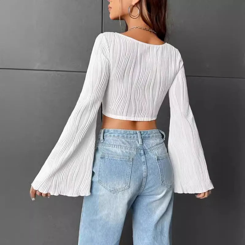 Blusa Top Boho Manga Larga BETH