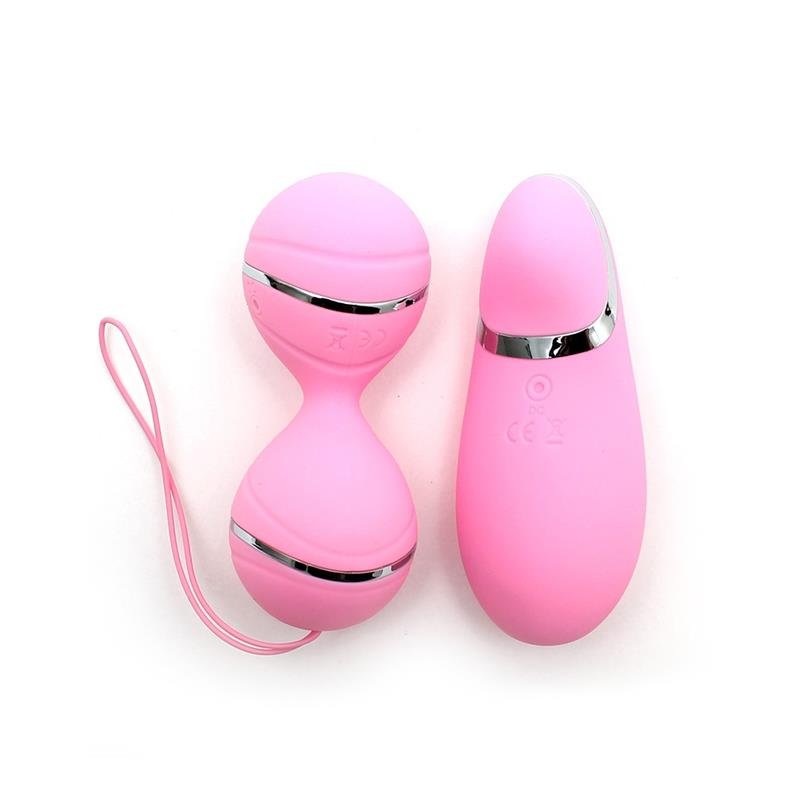 Bolas Kegel IBIZA ROSA con control remoto y función de vibración para fortalecer el suelo pélvico con estilo y placer.