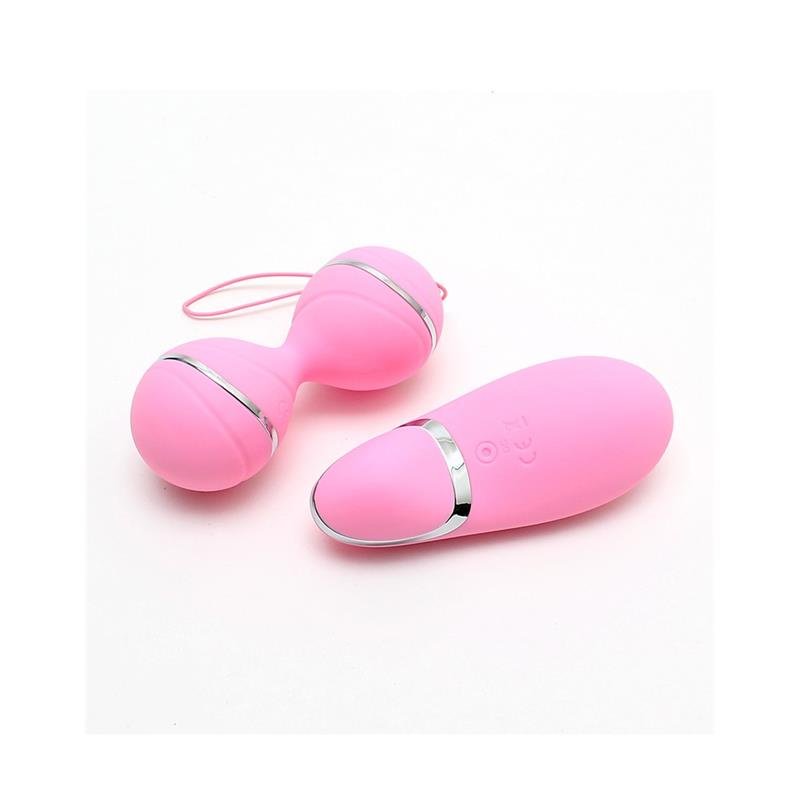 Bolas Kegel IBIZA ROSA con control remoto y función de vibración para fortalecer el suelo pélvico con estilo y placer.
