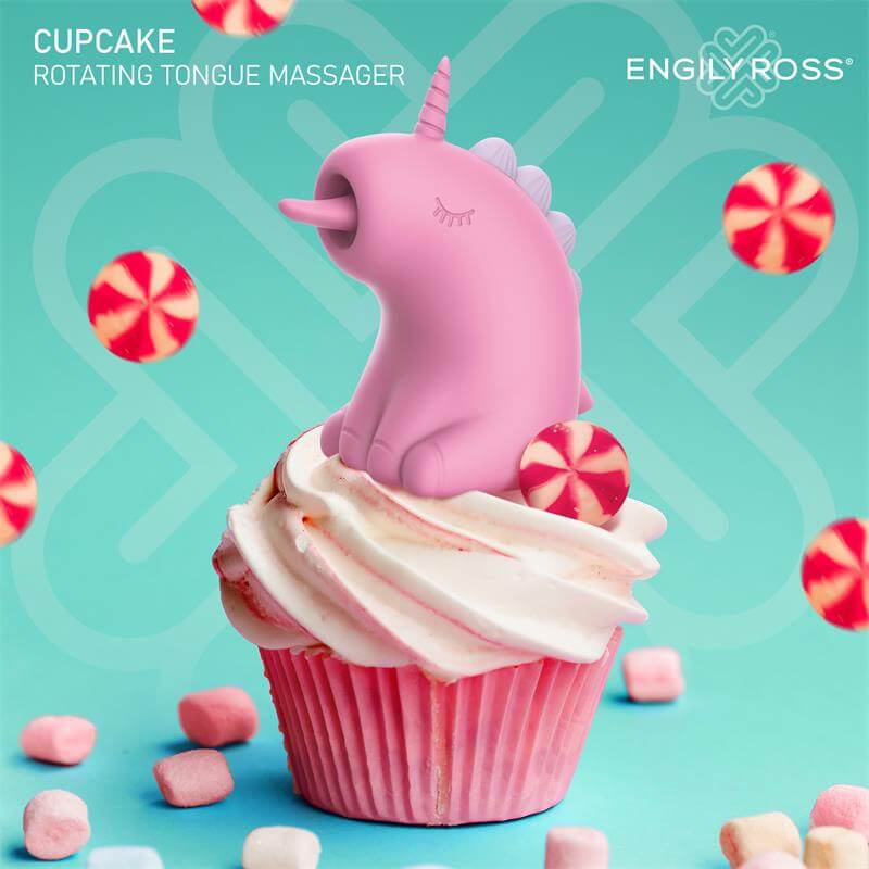 Estimulador clitorial unicornio Cupcake ENGILY ROSS,
Lengua rotatoria 360 juguete erótico unicornio
