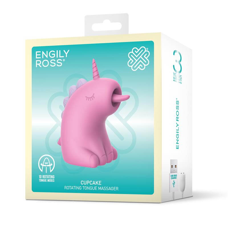 Estimulador clitorial unicornio Cupcake ENGILY ROSS,
Lengua rotatoria 360 juguete erótico unicornio