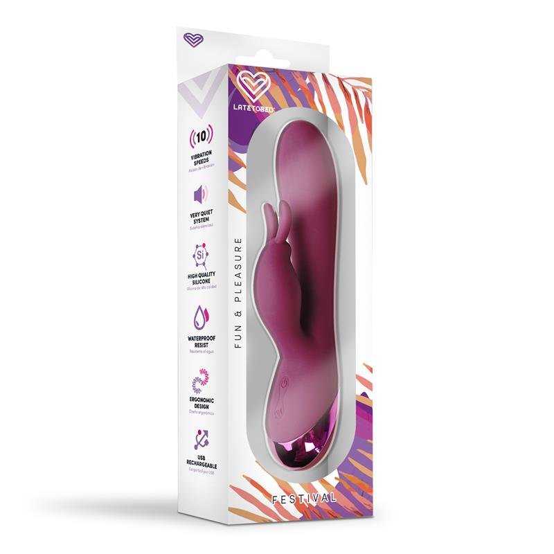 FESTIVAL BROLE Vibrador Conejito USB ROJO