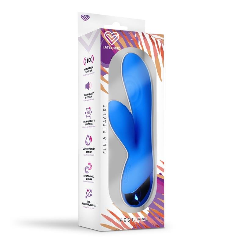 FESTIVAL MARNA Vibrador Femenino Clítoris USB AZUL