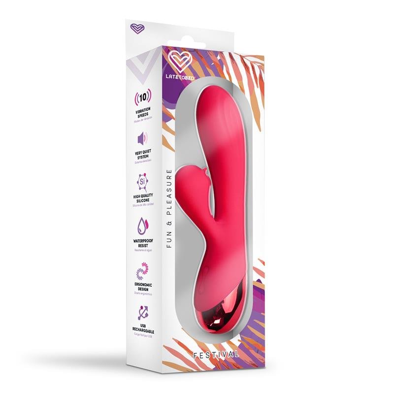 FESTIVAL TURNA Vibrador Femenino USB ROJO