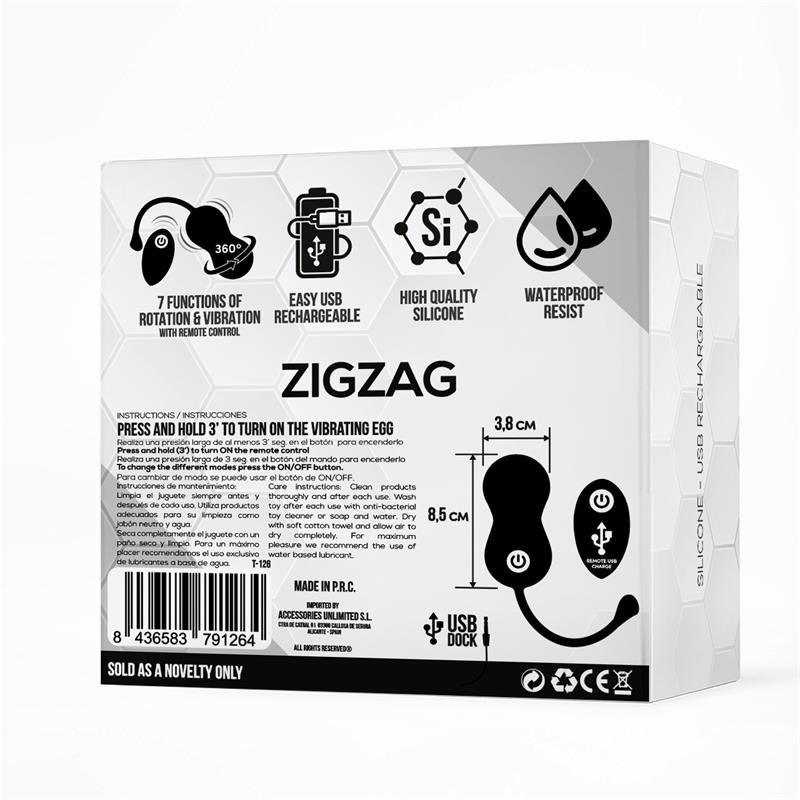 Huevo Zigzageante y Vibrador Con Control Remoto TARDENOCHE ZIGZAG