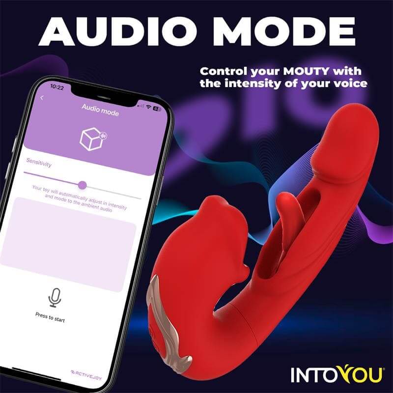 INTOYOU APP SERIES Mouty Vibrador con Función de Mordisqueo y Flipping con App