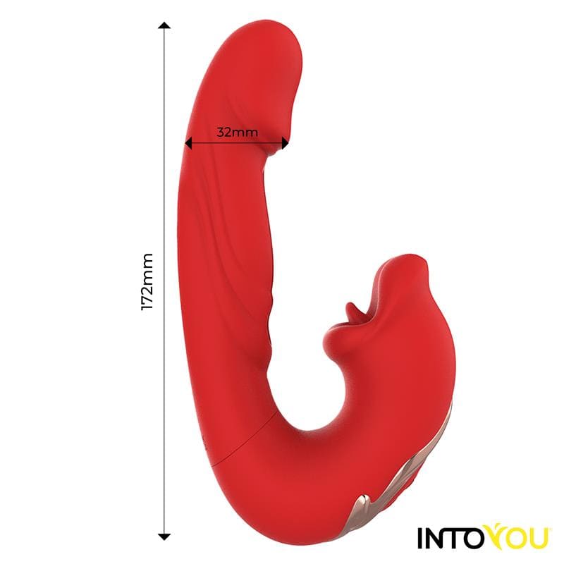 INTOYOU APP SERIES Mouty Vibrador con Función de Mordisqueo y Flipping con App