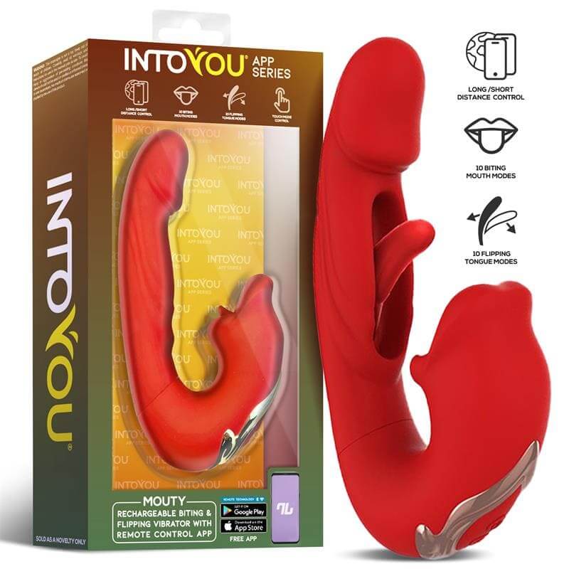 INTOYOU APP SERIES Mouty Vibrador con Función de Mordisqueo y Flipping con App