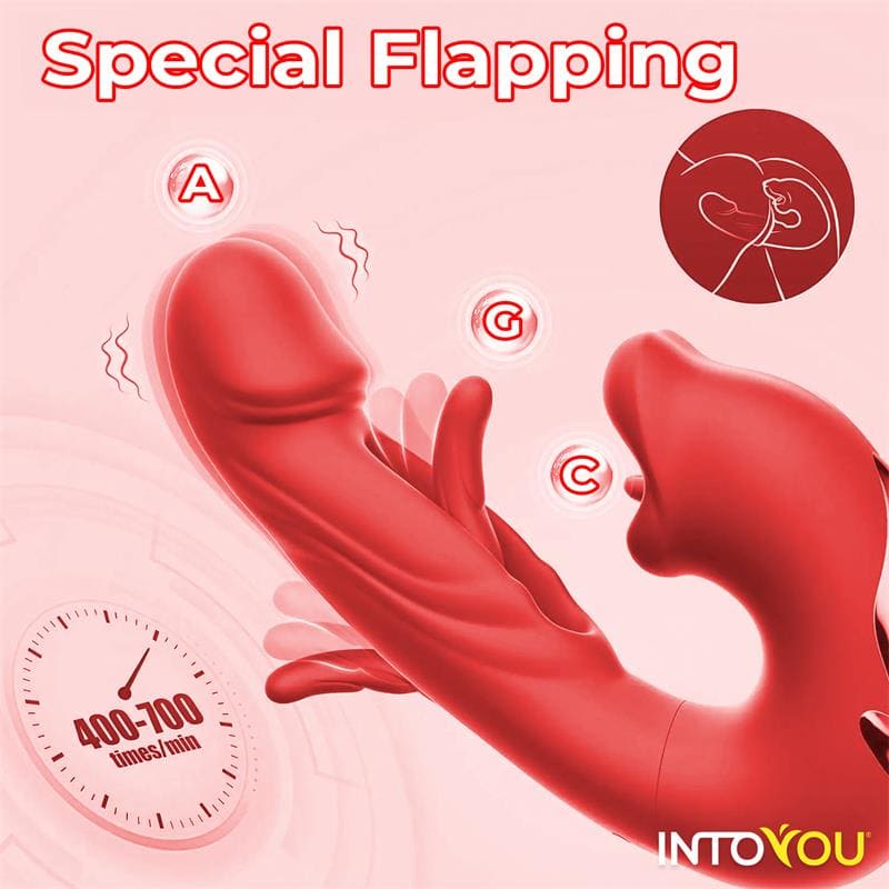 INTOYOU APP SERIES Mouty Vibrador con Función de Mordisqueo y Flipping con App