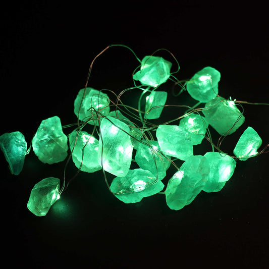 Luces Encantadas con Piedras Preciosas - Jade de Cristal - Buena Fortuna