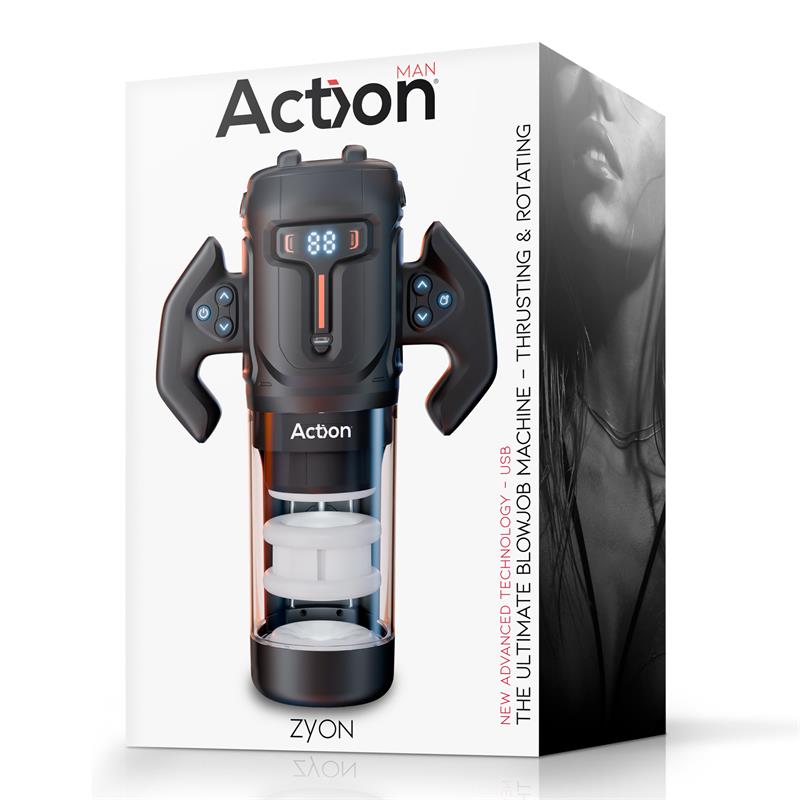 Masturbador Automático Masculino Avanzado Vibración y Rotación ACTION Zyon