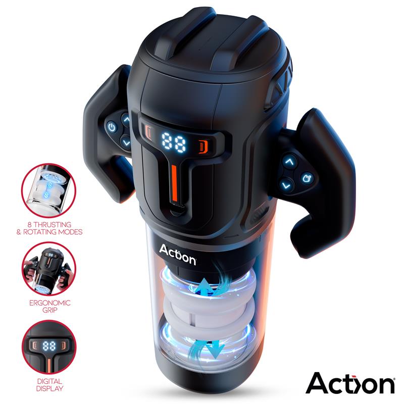 Masturbador Automático Masculino Avanzado Vibración y Rotación ACTION Zyon