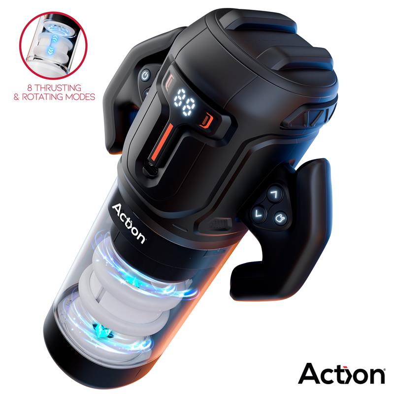 Masturbador Automático Masculino Avanzado Vibración y Rotación ACTION Zyon