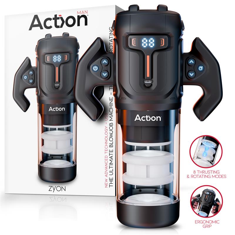 Masturbador Automático Masculino Avanzado Vibración y Rotación ACTION Zyon