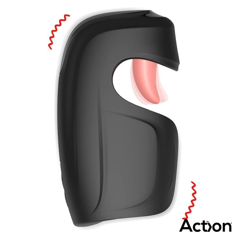 Masturbador Con Lengua, Pulsación y Vibración ACTION KUBEX