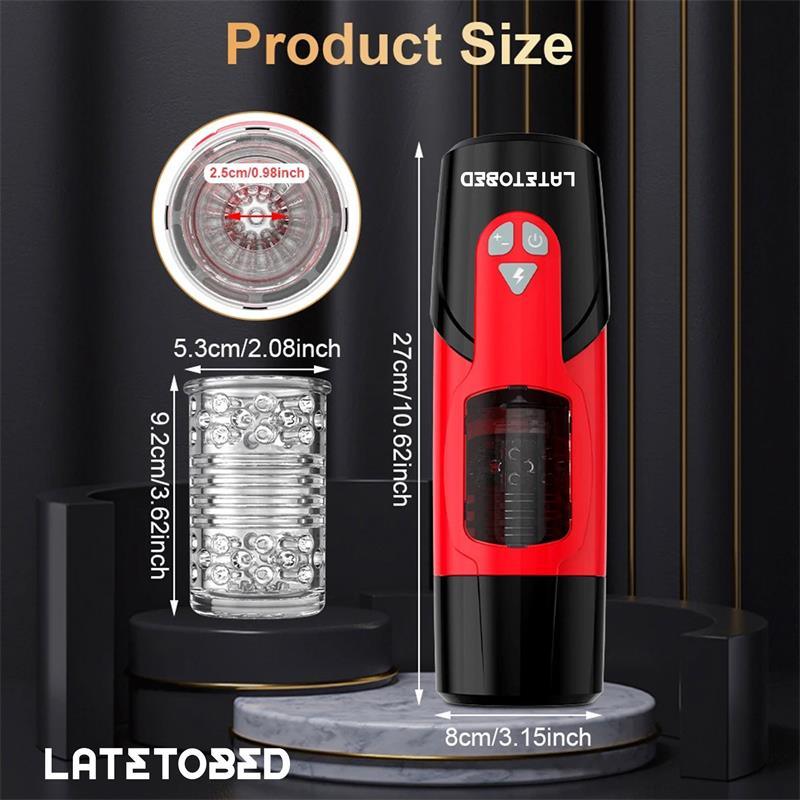 Masturbador TELIO Rotación, Thrusting, Gemidos LATETOBED | Placer Masculino Innovador