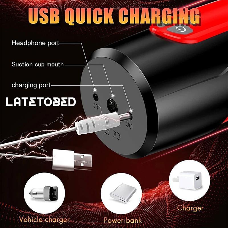 Masturbador TELIO Rotación, Thrusting, Gemidos LATETOBED | Placer Masculino Innovador