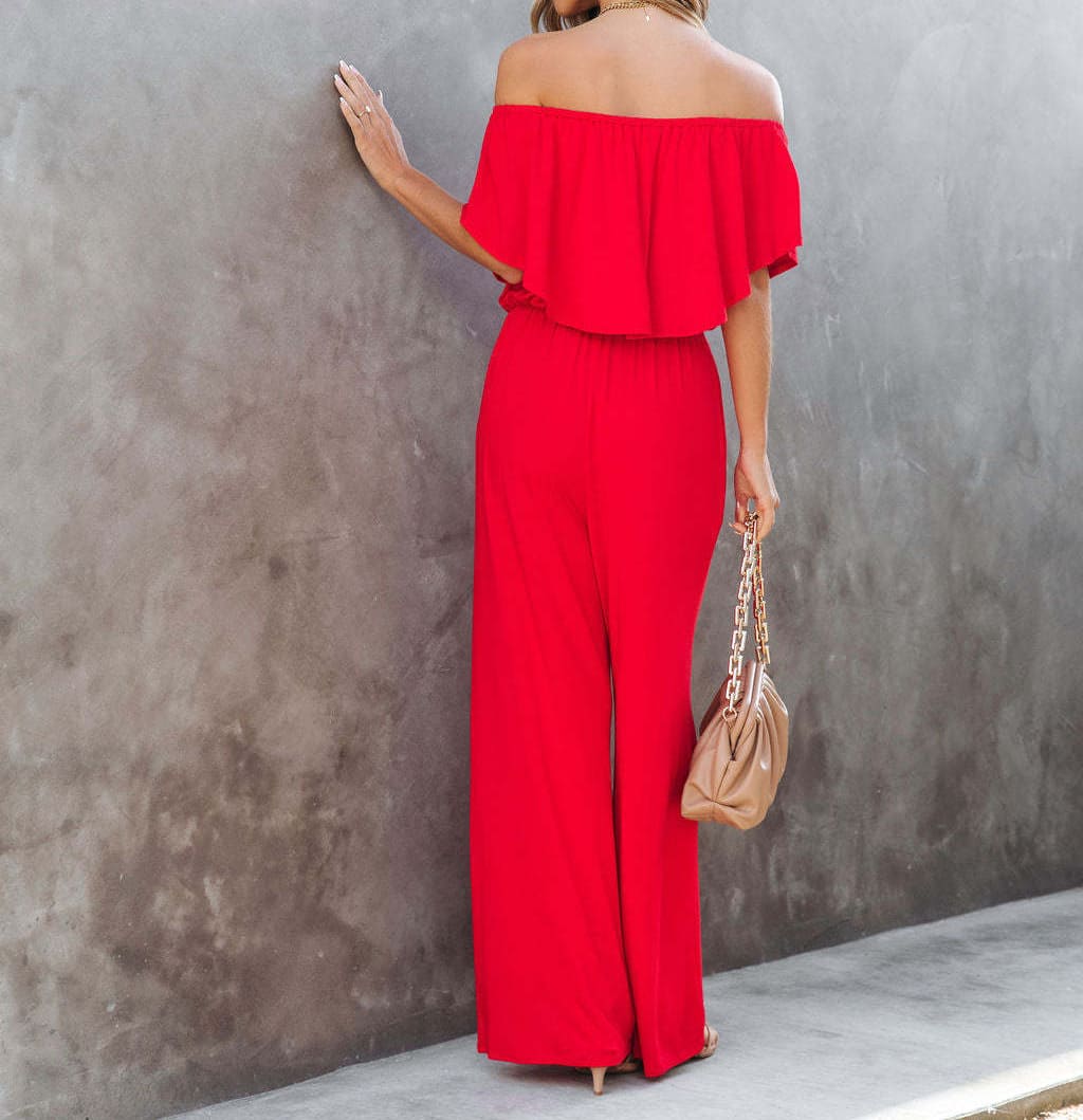 Mono Hombros Descubiertos Pantalon Ancho KIRA