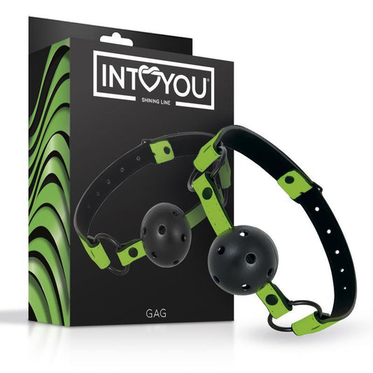 MORDAZA DE BOLA TRANSPIRABLE QUE BRILLA EN LA OSCURIDAD INTOYOU SHINING LINE