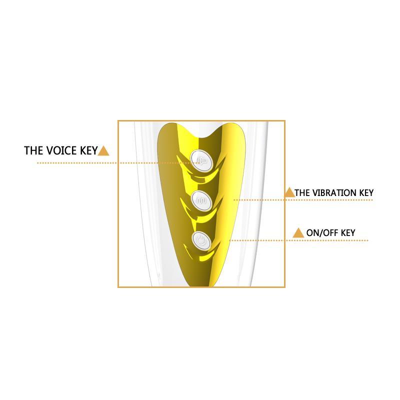 PRETTYLOVE Masturbador Masculino Blanco y Dorado Vagina SALLY