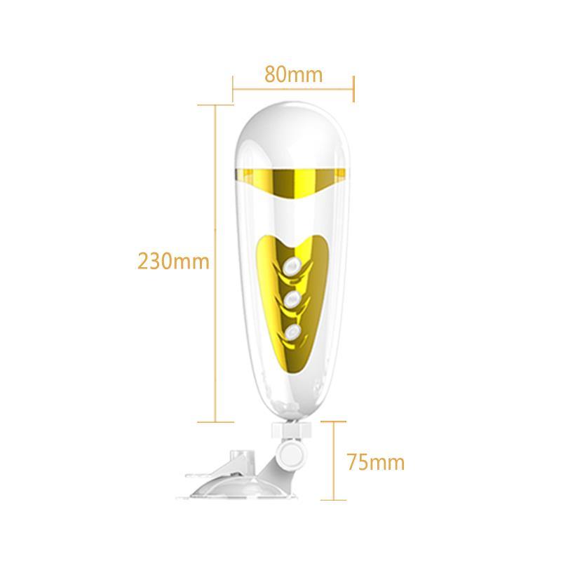 PRETTYLOVE Masturbador Masculino Blanco y Dorado Vagina SALLY