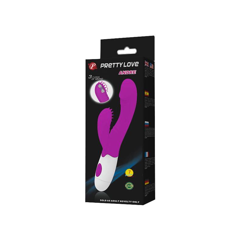 PRETTYLOVE Vibrador Femenino ANDRE COLOR PÚRPURA