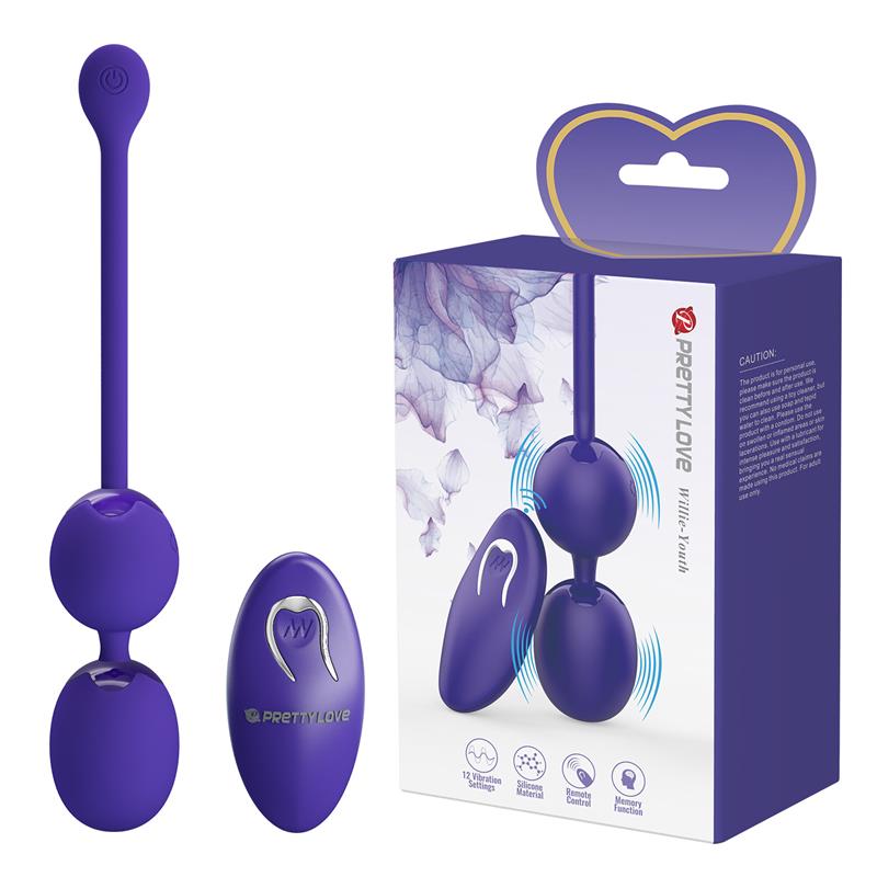PRETTYLOVE WILLIE YOUTH Bolas Kegel Vaginales Vibración y Control Remoto