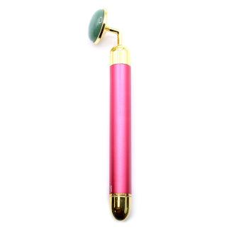 Rodillo facial con Vibración de Cuarzo rosa