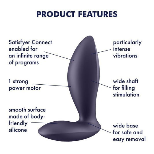 Satisfyer Plug Anal Con vibración APP SATISFYER CONNECT POWER PLUG