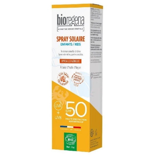 Spray Solar Niños y Pieles Sensibles SPF50 Bio 90ml Bioregena