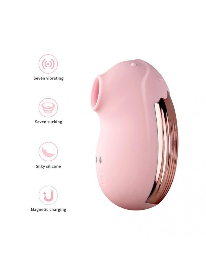 Succionador de clítoris Bugypink UNIHORN rosa con diseño ergonómico y boquilla de silicona médica