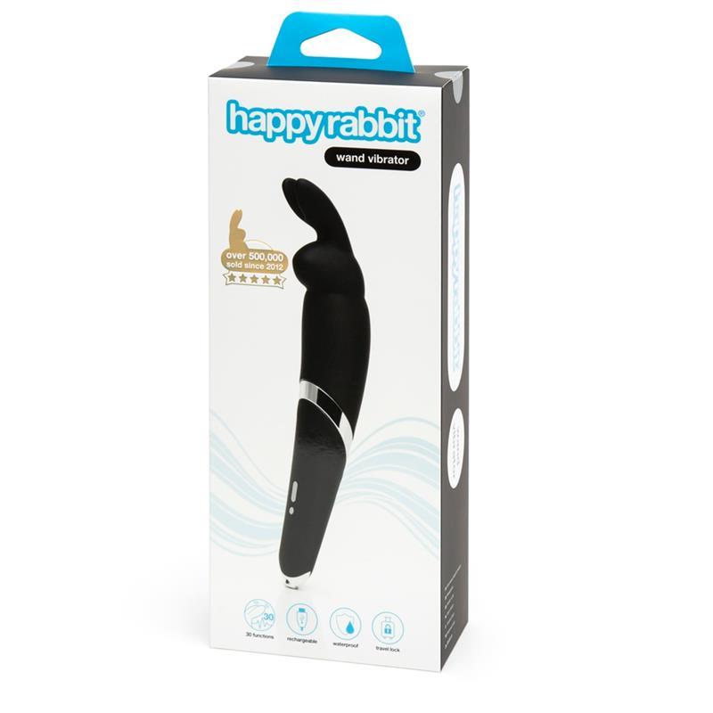 VARITA VIBRADORA USB NEGRO HAPPY RABBIT