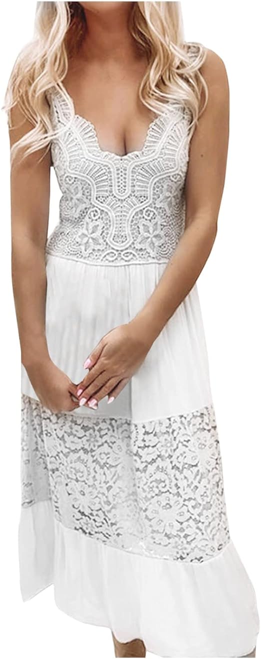 Vestido Boho Blanco Encaje MARLENE