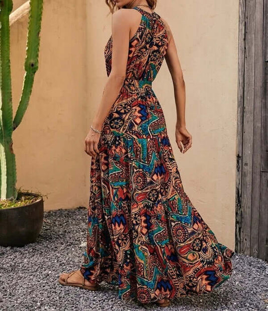 Vestido Indi Largo Estampado CRISTINA