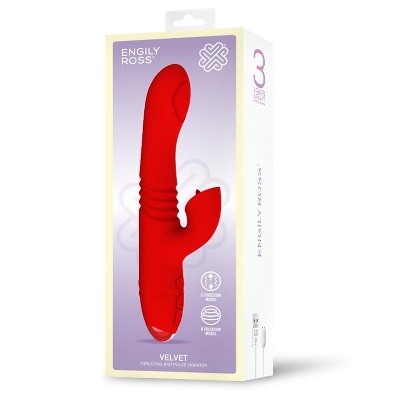 Vibrador y Succionador Clítoris CON THRUSTING Y PULSACIÓN ENGILY ROSS VELVET