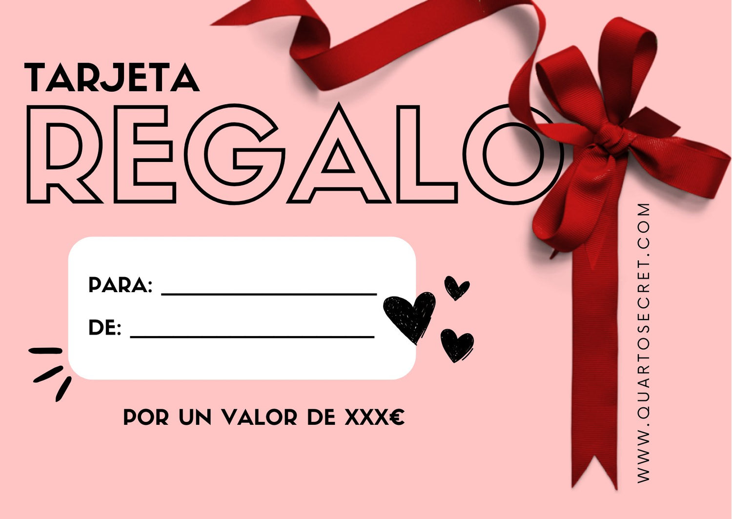 Tarjeta Regalo Quarto Secret - Quarto Secret