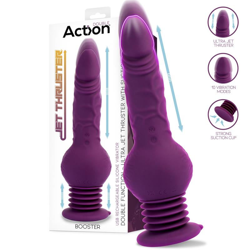 Vibrador Para mujer Con Potente Ventosa ACTION Booster con Thrusting Ultra Jet Thruster