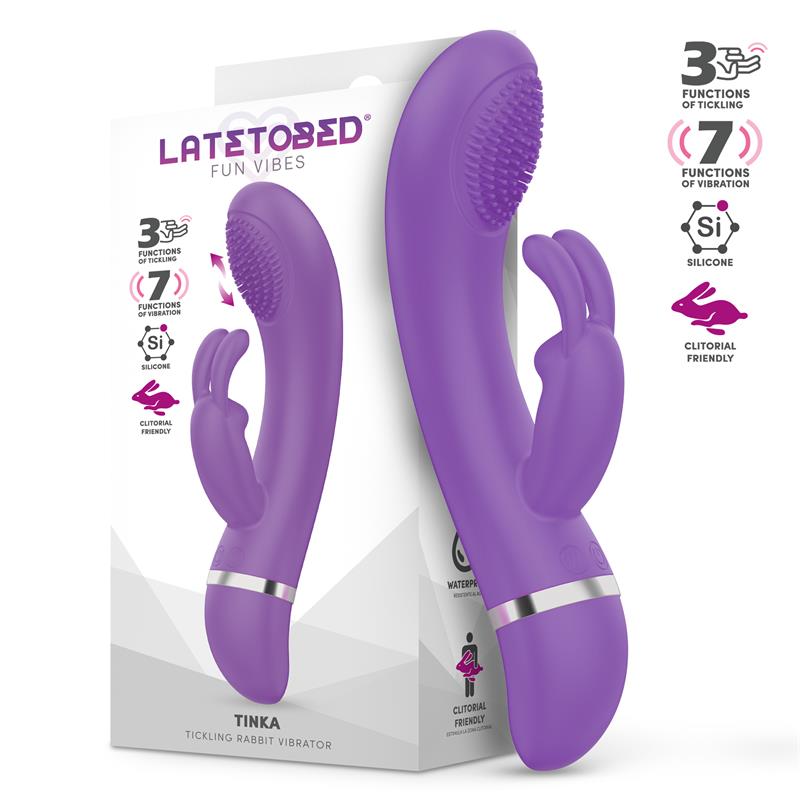 LATETOBED Tinka Vibrador Conejito con Movimiento Tickling