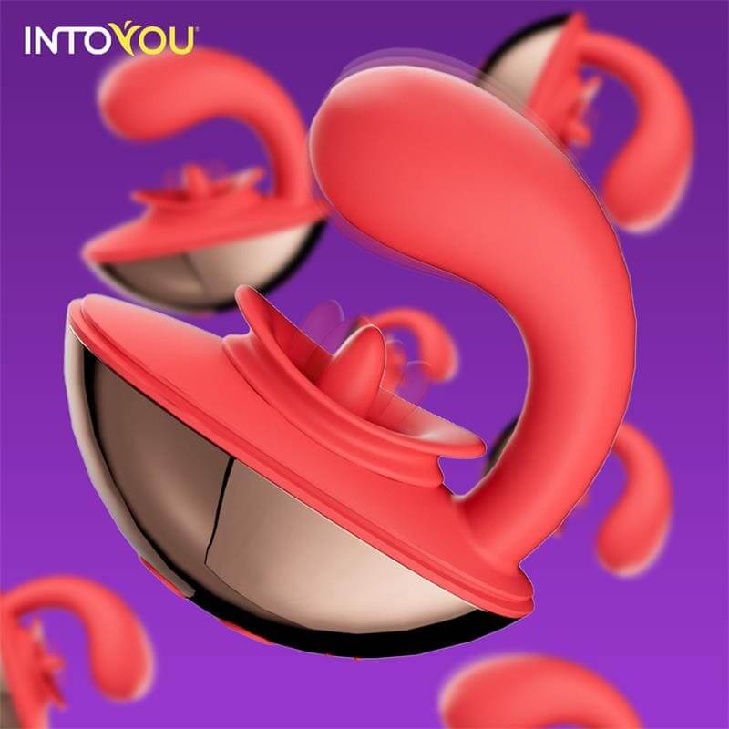 INTOYOU App Series Rondy Estimulador Clítoris con Vibración y Lengua para Placer Doble y Juegos Eróticos de Pareja.