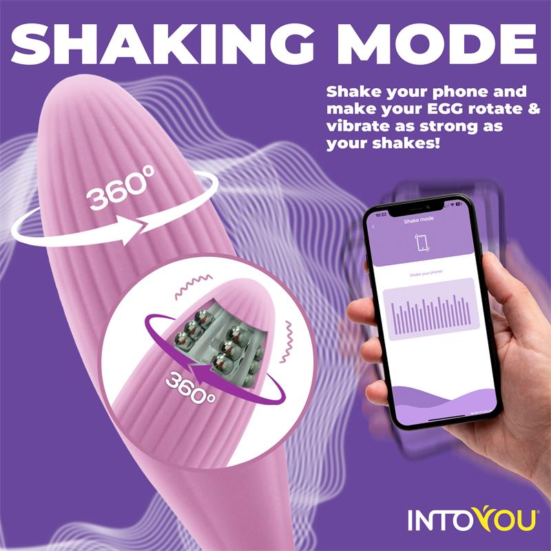 Huevo Vibrador con Bolas Internas con Rotación y APP USB INTOYOU APP SERIES