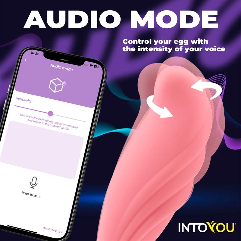 Huevo Vibrador con Movimiento Waving con APP USB INTOYOU APP SERIES