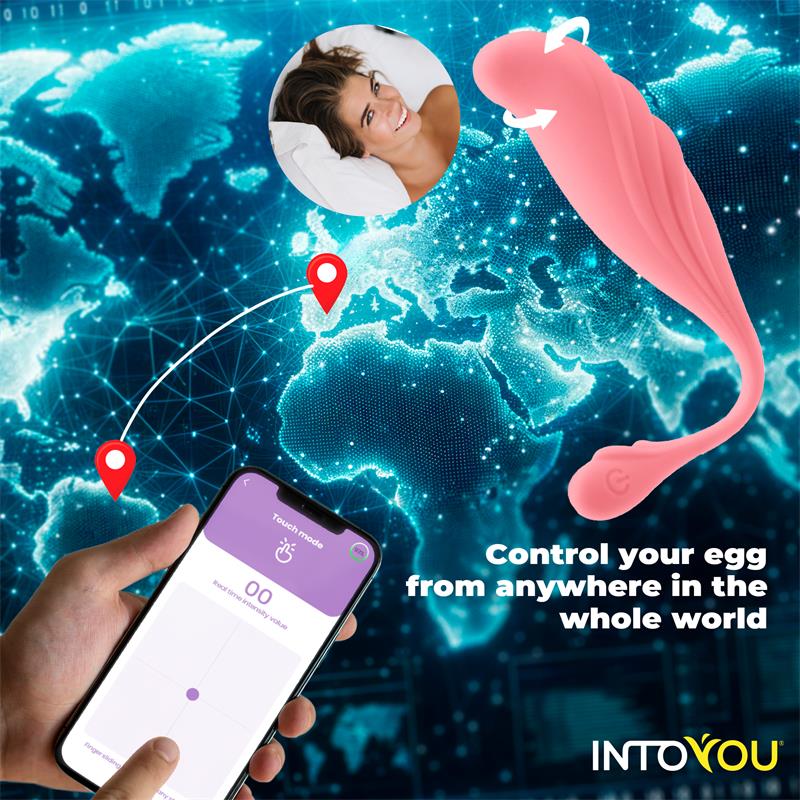 Huevo Vibrador con Movimiento Waving con APP USB INTOYOU APP SERIES