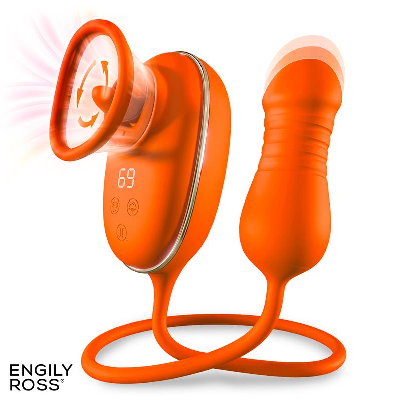 Estimulador Clítoris con Lengua Oscilante, Bomba de Vacio y Huevo con Up and Down ENGILY ROSS Lizer Pro
