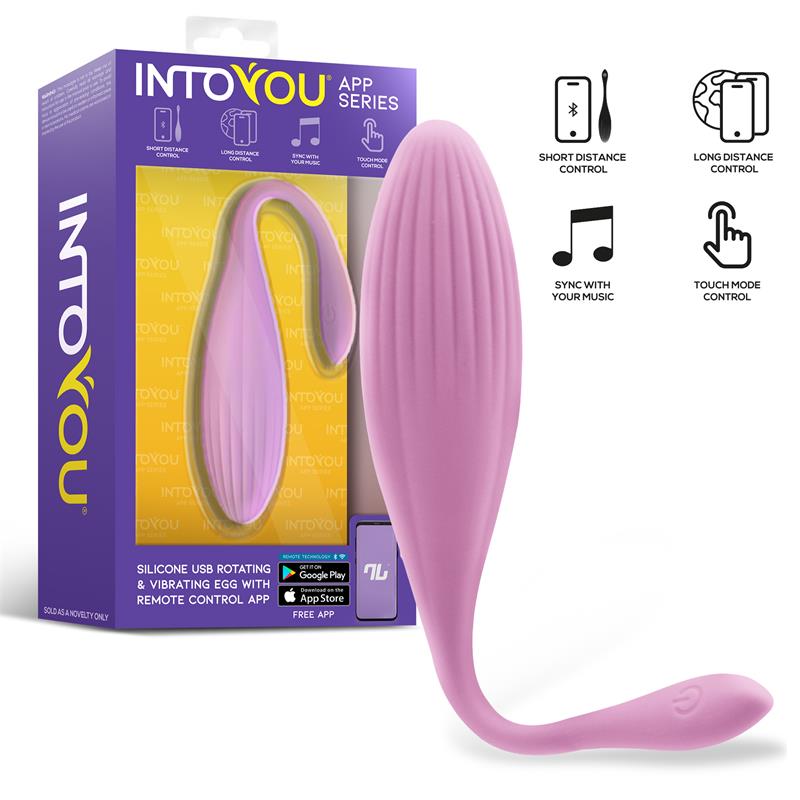 Huevo Vibrador con Bolas Internas con Rotación y APP USB INTOYOU APP SERIES