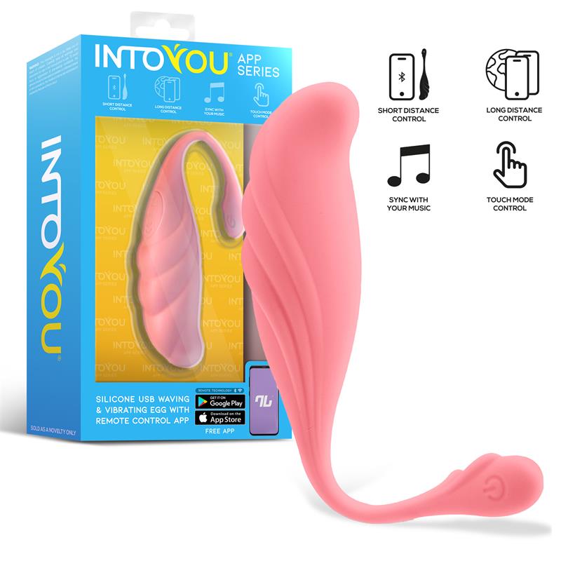 Huevo Vibrador con Movimiento Waving con APP USB INTOYOU APP SERIES