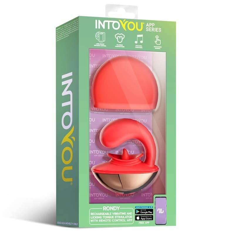 Intoyou App Series Rondy Estimulador Clítoris con Vibración y Lengua con App para juegos eróticos pareja y punto g